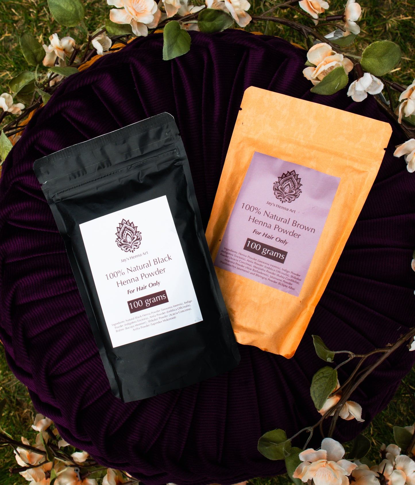 Natural Henna Hair Dye (Black & Brown)